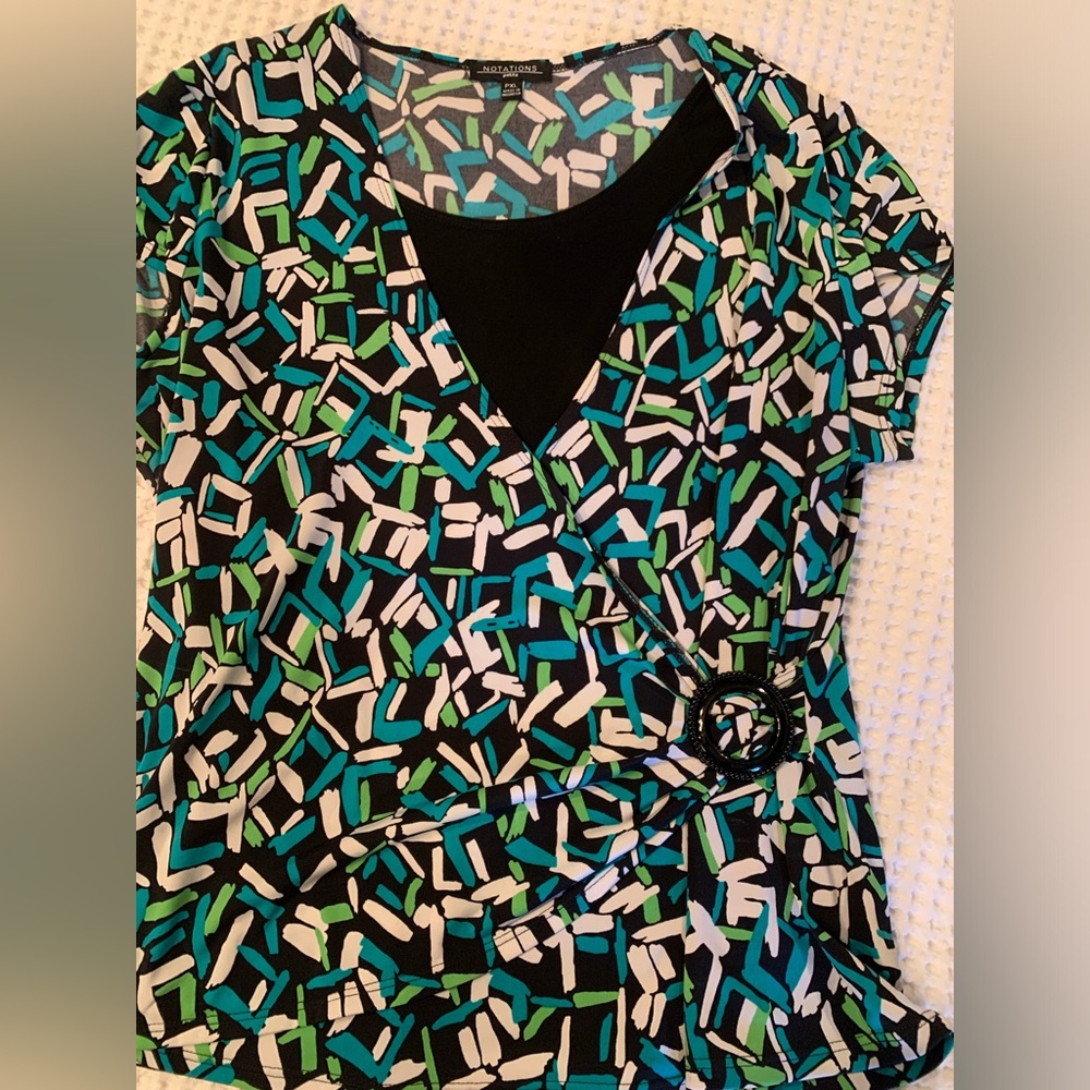 Notations XL Multicolored petite blouse
